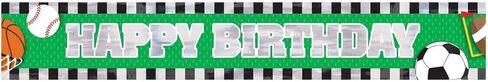 Foil Banner - 12' (Pack Of 1) - Perfect Celebration Decor For Birthday Parties & Celebrations, All Star Birthday, Green in Saudi Arabia