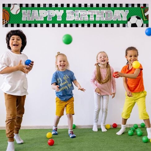 Foil Banner - 12' (Pack Of 1) - Perfect Celebration Decor For Birthday Parties & Celebrations, All Star Birthday, Green in Saudi Arabia