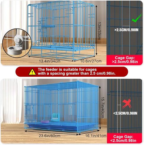 Rabbit Heated Water Bottle 500ml Bunny Hanging Water Fountain Automatic Guinea Pig Water Dispenser No Leak Drinking Feeder for Bunny Chinchilla Hamsters Cat Dog Small Animals (Grey, 500ml) in Kuwait