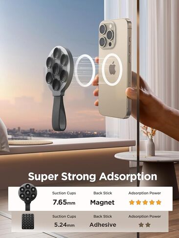 حامل هاتف بكأس شفط مغناطيسي من JOYROOM، جراب هاتف بالشفط من السيليكون، حامل حامل لـ MagSafe، حامل هاتف دش بمرآة بدون استخدام اليدين يناسب iPhone 15 Pro Max، TikTok Creator|مقاطع الفيديو|صور شخصية in Kuwait