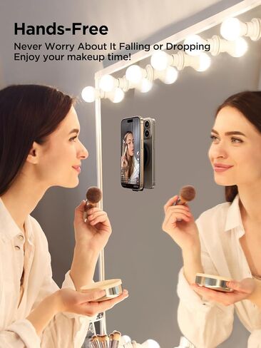 حامل هاتف بكأس شفط مغناطيسي من JOYROOM، جراب هاتف بالشفط من السيليكون، حامل حامل لـ MagSafe، حامل هاتف دش بمرآة بدون استخدام اليدين يناسب iPhone 15 Pro Max، TikTok Creator|مقاطع الفيديو|صور شخصية in Kuwait