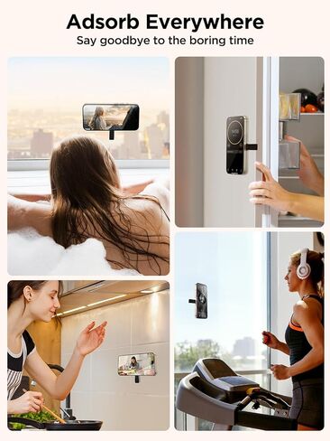 حامل هاتف بكأس شفط مغناطيسي من JOYROOM، جراب هاتف بالشفط من السيليكون، حامل حامل لـ MagSafe، حامل هاتف دش بمرآة بدون استخدام اليدين يناسب iPhone 15 Pro Max، TikTok Creator|مقاطع الفيديو|صور شخصية in Kuwait