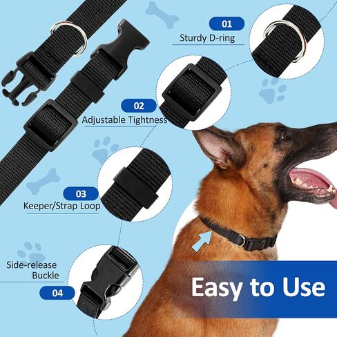 BARKLESS 4 Pcs Dog Collars, Pack of 4 Thin Collar Specifically for Dog Recovery Collar, Dog Muzzle, Headcollars, Soft and Lightweight Collar for Small Medium Large Dogs in Saudi Arabia