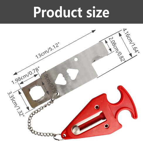 2 Pcs Portable Door Lock for Home, Hotel, and Travel,Universal Travel Lock for Added Privacy and Security,Red in Saudi Arabia