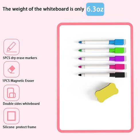 Small Whiteboard for Kids, Magnetic Dry Erase White Board with A4 Size, Double Sided Magnetic Whiteboard for School. (Blue) in Saudi Arabia