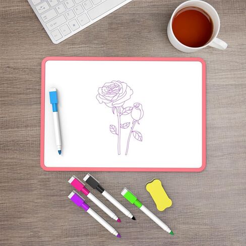 Small Whiteboard for Kids, Magnetic Dry Erase White Board with A4 Size, Double Sided Magnetic Whiteboard for School. (Blue) in Saudi Arabia