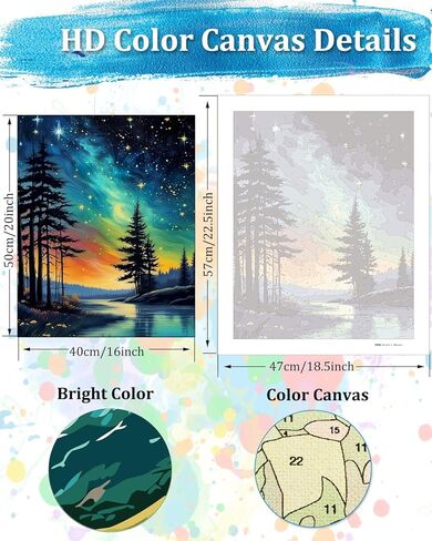 TOCARE 2 Pack Paint by Numbers Kit for Adults,16x20inch Beach Sunset Paint by Number Canvas, Adult Paint by Number Kits Love Heart in Kuwait