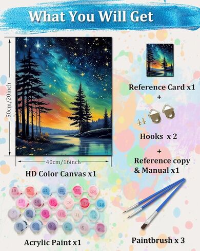 TOCARE 2 Pack Paint by Numbers Kit for Adults,16x20inch Beach Sunset Paint by Number Canvas, Adult Paint by Number Kits Love Heart in Kuwait