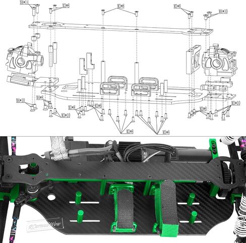RC ألياف الكربون هيكل درع درع حارس ترقيات حماية الحرس جزء من 1/10 SLASH 4x4 4WD VXL ، لوحة حارس الهيكل الخلفي الأمامي ، الوردي in Saudi Arabia