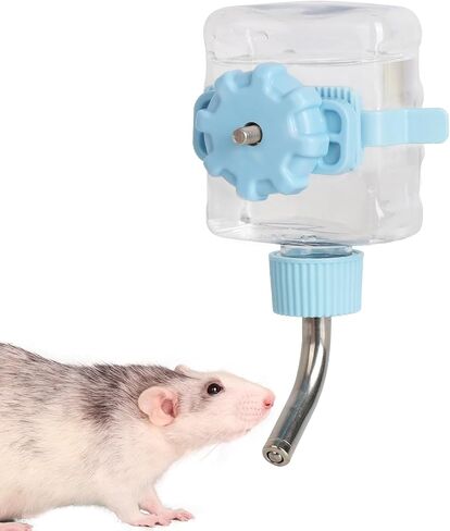 Hanging Water Bottle for Pets, Sugar Glider Cage Accessories Plastic Water Bowl, Drinking Dispenser for Hamster, Hedgehog, Squirrel, Chinchillas, Chew-Proof Pet Supplies (Green, S) in Saudi Arabia