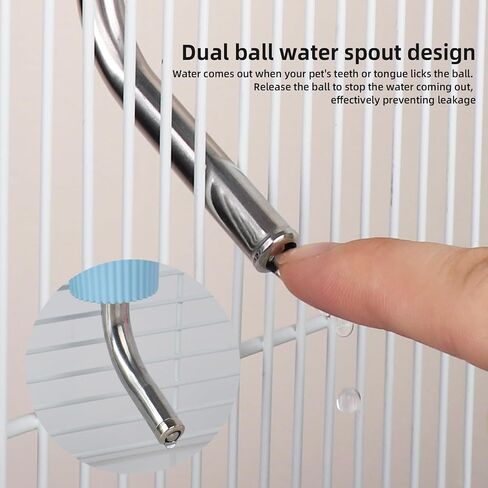 Hanging Water Bottle for Pets, Sugar Glider Cage Accessories Plastic Water Bowl, Drinking Dispenser for Hamster, Hedgehog, Squirrel, Chinchillas, Chew-Proof Pet Supplies (Green, S) in Saudi Arabia