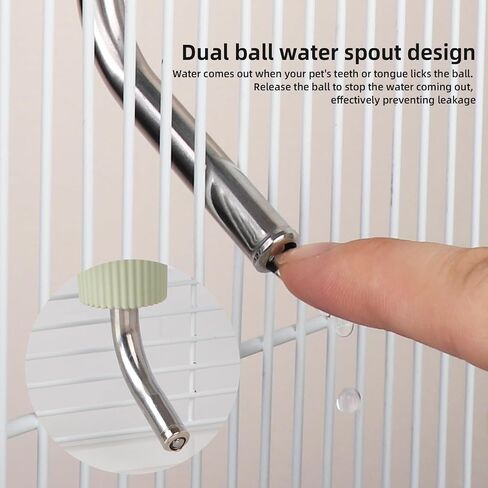 Hanging Water Bottle for Pets, Sugar Glider Cage Accessories Plastic Water Bowl, Drinking Dispenser for Hamster, Hedgehog, Squirrel, Chinchillas, Chew-Proof Pet Supplies (Green, S) in Saudi Arabia