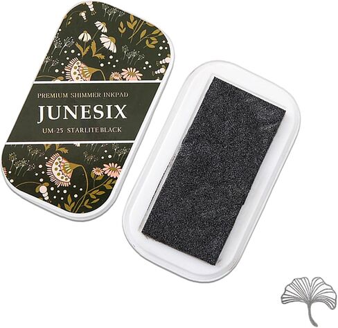Metallic Ink Pads for Stamps, Washable Stamp Pad, Large Ink Pads for Rubber Stamps, Pigment Fingerprint Ink Pad Stamping DIY Color for Scrapbook, Crafting, Card Making, Black in Saudi Arabia