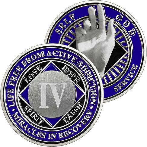2 Year NA Medallions | Narcotics Anonymous Recovery Coins | NA Sobriety Gifts for Men & Women | Celebratory Clean Time Coin for 2-Year Anniversary | NA Chips and Recovery Medallion in Kuwait
