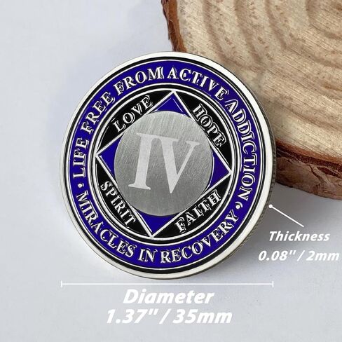 2 Year NA Medallions | Narcotics Anonymous Recovery Coins | NA Sobriety Gifts for Men & Women | Celebratory Clean Time Coin for 2-Year Anniversary | NA Chips and Recovery Medallion in Kuwait