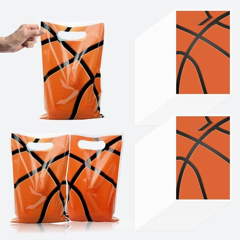 QUERICKY 100Pcs Basketball Goodie Bags Basketball Loot Gifts Bags Basketball Party Favor Bags Basketball Party Supplies for Kids Birthday Party Basketball Game Day Sports Events Decorations in Saudi Arabia