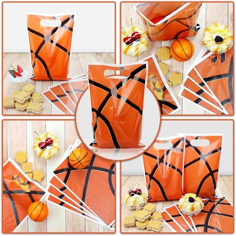 QUERICKY 100Pcs Basketball Goodie Bags Basketball Loot Gifts Bags Basketball Party Favor Bags Basketball Party Supplies for Kids Birthday Party Basketball Game Day Sports Events Decorations in Saudi Arabia