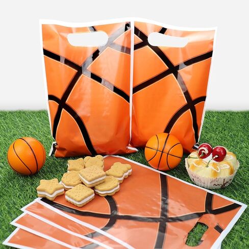 QUERICKY 100Pcs Basketball Goodie Bags Basketball Loot Gifts Bags Basketball Party Favor Bags Basketball Party Supplies for Kids Birthday Party Basketball Game Day Sports Events Decorations in Saudi Arabia