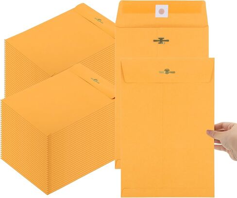 50 Pcs Manilla Envelopes Clasp Envelope Kraft Catalog Envelope with Clasps Closure 28 lb Kraft Paper Envelope for Storing or Mailing Envelopes Home Office Business Supplies (Brown, 10x13) in Saudi Arabia