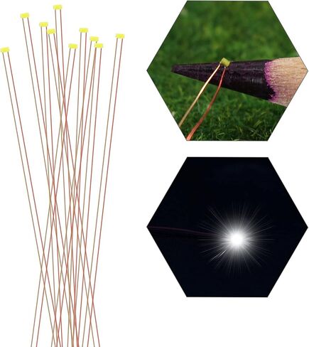 Evemodel 10pcs Pre-Wired 0201 SMD LED Warm White Copper Wire LED (Warm White) in Kuwait
