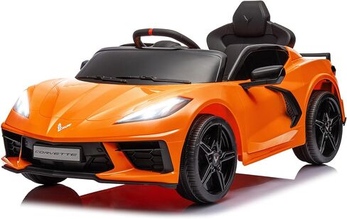 Licensed Chevrolet Corvette C8 12V Ride On Car, Electric Car w/Remote Control, LED Lights, Shiny Dashboard, 3 Speeds Mode, Soft Start, Bluetooth Speaker, Battery Powered Cars for Kids to Drive in Saudi Arabia