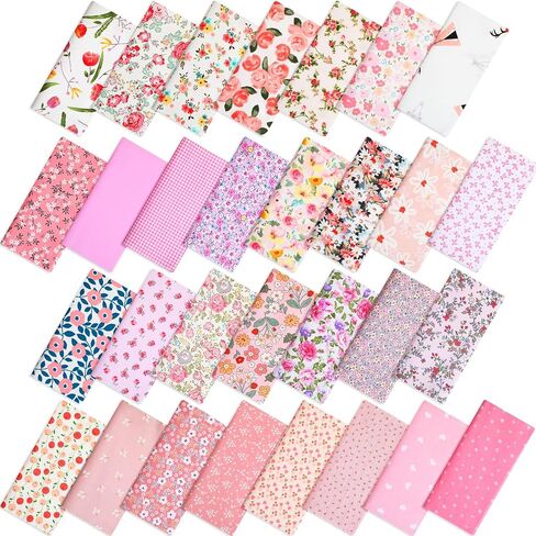 TATUO 30 PCS 10 "Green Floral موضوع خيط القطن مربعات الأزهار الأزهار الأزهار الأزهار الأزهار مربع لخياطة Scrapbooking DIY Craft Patchwork in Kuwait