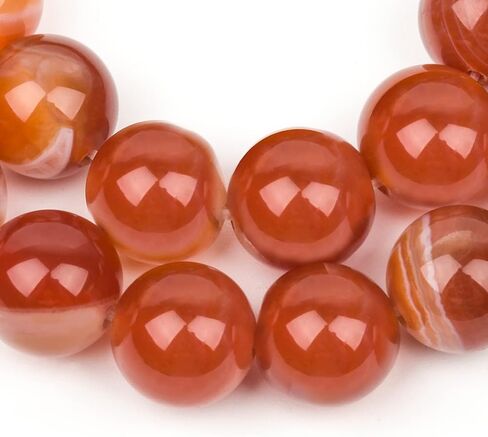 Red Striped Agate 6mm Round Beads, 60 Pcs Natural Stone Gemstone Beads for Jewelry Making, DIY Crafts, Bracelets, Necklaces, and Earrings in Saudi Arabia