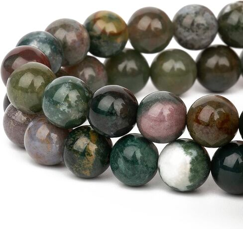 Red Striped Agate 6mm Round Beads, 60 Pcs Natural Stone Gemstone Beads for Jewelry Making, DIY Crafts, Bracelets, Necklaces, and Earrings in Saudi Arabia