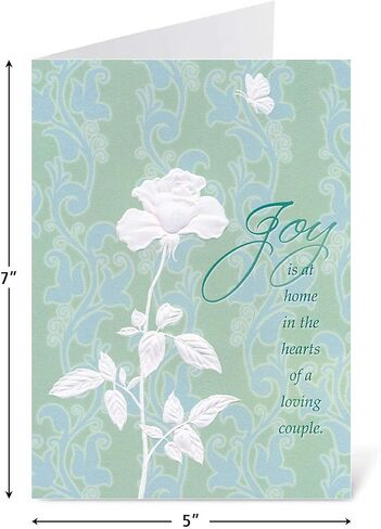 Current Deluxe Embossed Anniversary Greeting Card Set - Value Pack of 16 Cards With White Envelopes, 8 Designs, Large 5" x 7" Assortment in Kuwait