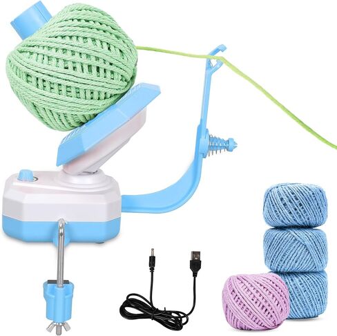 Yarn Winder,Electric Yarn Ball Winders,10oz Large Automatic Winder for Crocheting and Knitting,The Helper for Knitting Enthusiast (Blue) in Kuwait