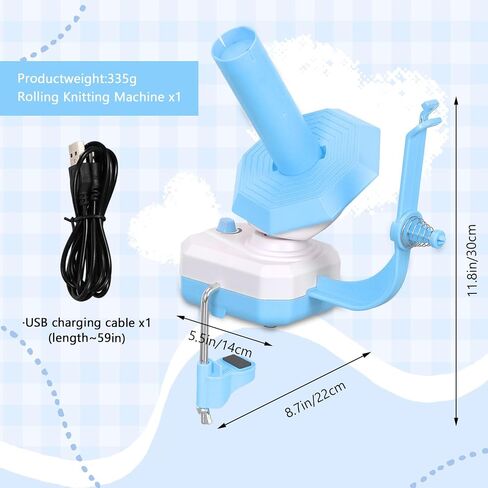 Yarn Winder,Electric Yarn Ball Winders,10oz Large Automatic Winder for Crocheting and Knitting,The Helper for Knitting Enthusiast (Blue) in Kuwait