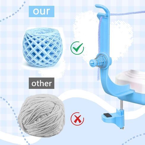 Yarn Winder,Electric Yarn Ball Winders,10oz Large Automatic Winder for Crocheting and Knitting,The Helper for Knitting Enthusiast (Blue) in Kuwait