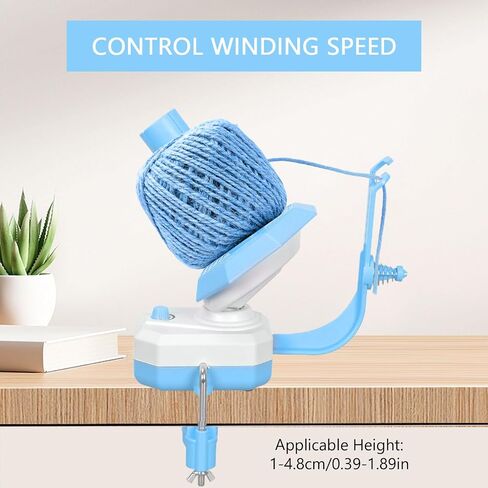Yarn Winder,Electric Yarn Ball Winders,10oz Large Automatic Winder for Crocheting and Knitting,The Helper for Knitting Enthusiast (Blue) in Kuwait