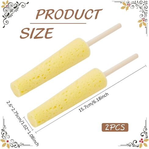 BENECREAT 2Pcs Yellow Pottery Sponge for Clay, Pottery Trimming Tools Ceramic Throwing Stick Clay & Pottery Sculpture Sponge for Artist Clay and Pottery Cleanup in Saudi Arabia