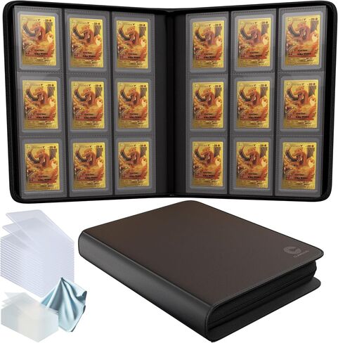 Toploader Binder for Trading Cards & Sports Cards | Top Loader Binder for Cards with Care Kit | TCG Binder 252 Pockets 25 Toploaders & Penny Sleeves | Trading Card Binder - Pokemon, Yugi-Oh & More in Kuwait