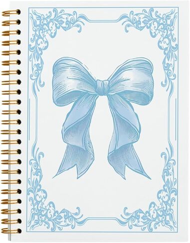 Pink Bow Coquette Notebook Journal, Preppy Notebook, Girly Notebook, Pink Aesthetic Notebook, Pink Desk Accessories for Women, Preppy Office Supplies, Hardcover Spiral Notebook 5.5x8.3 in Kuwait
