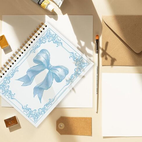 Pink Bow Coquette Notebook Journal, Preppy Notebook, Girly Notebook, Pink Aesthetic Notebook, Pink Desk Accessories for Women, Preppy Office Supplies, Hardcover Spiral Notebook 5.5x8.3 in Kuwait