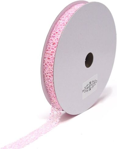 Glitter Web Mesh Ribbon, 5/8-Inch, 25 Yards (Rose Gold) in Saudi Arabia