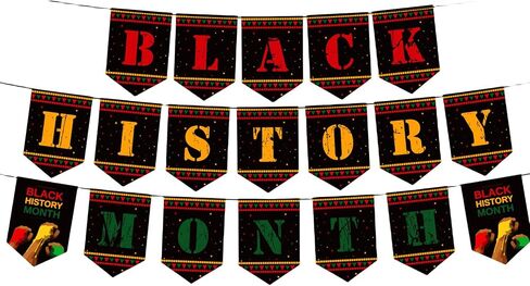 Black History Month Banner Cardstock, 7.6x5.4inch, for African American February Festival Decorations in Saudi Arabia