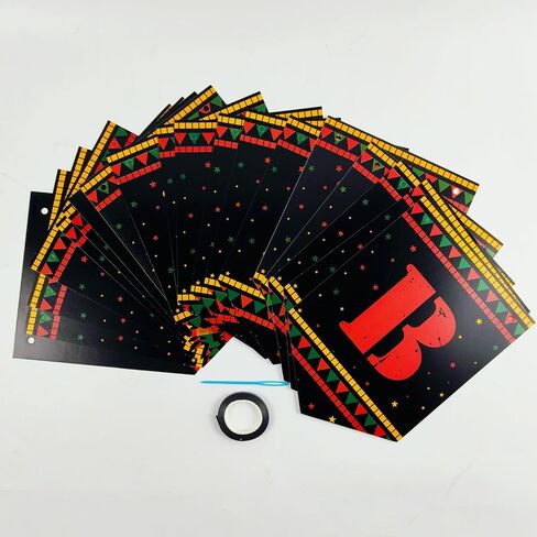 Black History Month Banner Cardstock, 7.6x5.4inch, for African American February Festival Decorations in Saudi Arabia