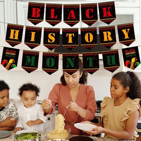 Black History Month Banner Cardstock, 7.6x5.4inch, for African American February Festival Decorations in Saudi Arabia