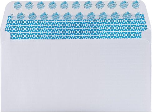 Aimoh #6 3/4 Security Tinted Self-Seal Envelopes - No Window, Size 3-5/8 X 6-1/2 Inches - White - 24 LB - 100 Count (34600) in Kuwait