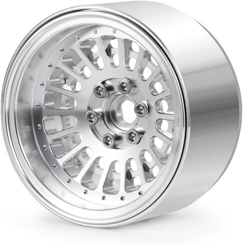 Mohero 4pcs الألومنيوم 2.2 "حافات عجلة Beadlock 34.8 ملم لـ 1/10 RC Rock Crawler AXIAL SCX10 WRAITH 90048 RR10 Part (Silver) in Saudi Arabia