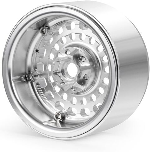 Mohero 4pcs الألومنيوم 2.2 "حافات عجلة Beadlock 34.8 ملم لـ 1/10 RC Rock Crawler AXIAL SCX10 WRAITH 90048 RR10 Part (Silver) in Saudi Arabia