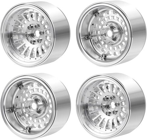 Mohero 4pcs الألومنيوم 2.2 "حافات عجلة Beadlock 34.8 ملم لـ 1/10 RC Rock Crawler AXIAL SCX10 WRAITH 90048 RR10 Part (Silver) in Saudi Arabia