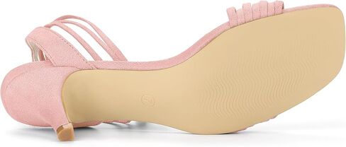 Allegra K Women's Kitten Heel Lace Up Suede Heel Sandals in Kuwait