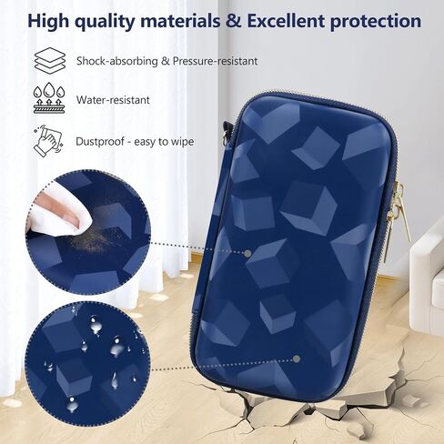 Carrying Case Compatible with CCTU / TEBIYOU Kids Handheld Games Preloaded 218 Retro Video Games, Portable Gaming Electronic Toys Storage Holder Travel Bag with Mesh Pocket for USB Cable, Blue in Saudi Arabia