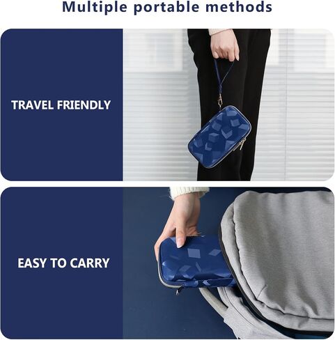 Carrying Case Compatible with CCTU / TEBIYOU Kids Handheld Games Preloaded 218 Retro Video Games, Portable Gaming Electronic Toys Storage Holder Travel Bag with Mesh Pocket for USB Cable, Blue in Saudi Arabia