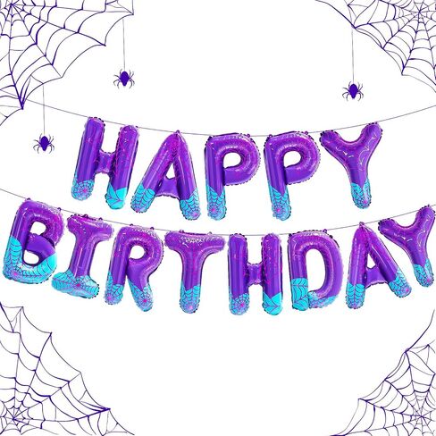 Spider Theme Happy Birthday Banner Party Decorations Balloons Letters Signs Superhero Party Supplies for Boy in Saudi Arabia