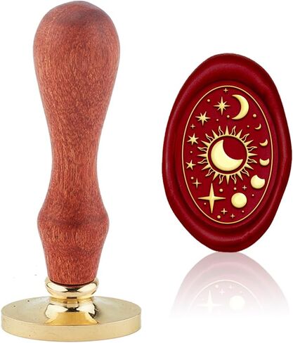 1pc Fern Leaf Wax Sealing Stamp Vintage Botanical Sealing Wax Stamp Gift for Christmas 20x30mm Oval Removable Brass Head Stamp with Wooden Handle for Envelope Invitation Wedding Decoration in Saudi Arabia